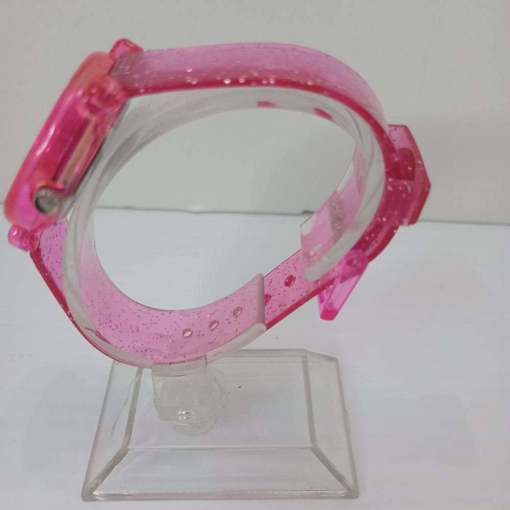 Disney Parks Minnie Mouse Pink Glitter Kids Watch Japan New Battery‎ Band Broken - Picture 5 of 12